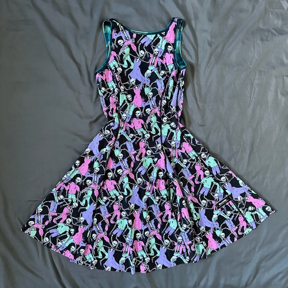 House of Horrors vs  Dancing Skeletons Inside Out Dress- Blackmilk - Picture 9 of 12